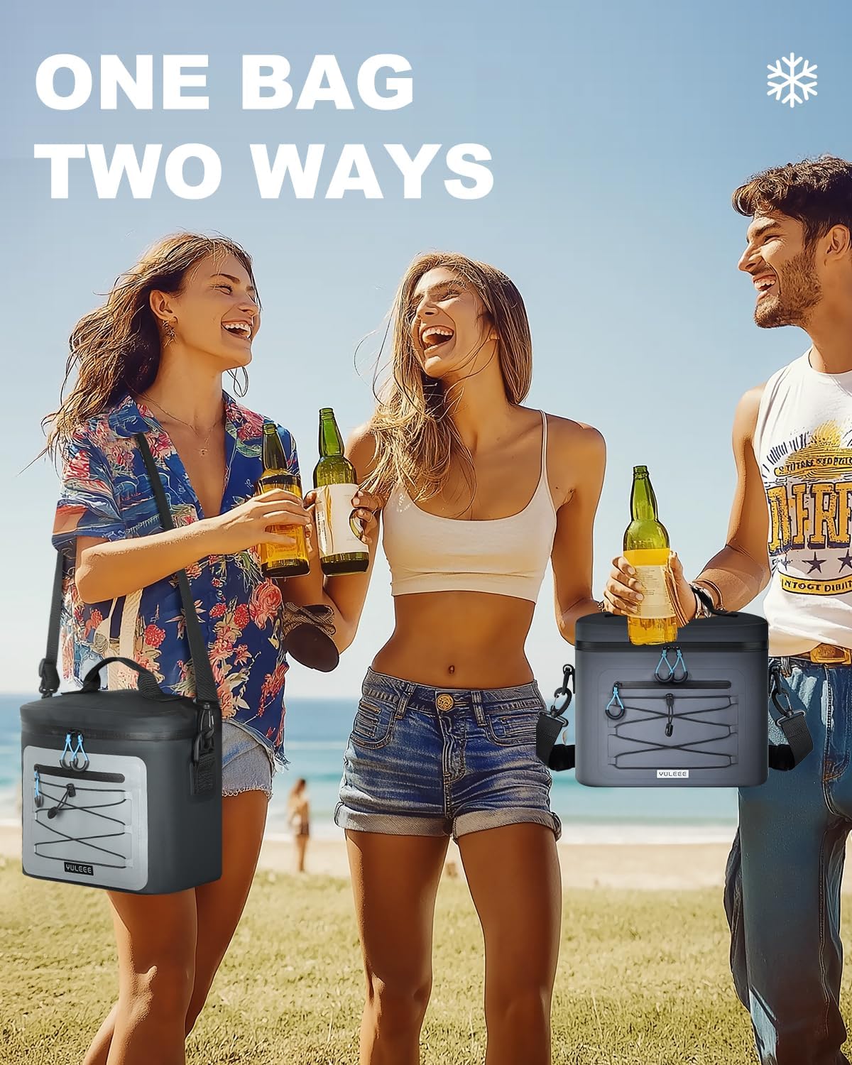 YULEEE 7/15/20L Insulated Cooler Bag - Large Multi-Functional Picnic Lunch Bag for Men & Women,Waterproof Leakproof Perfect for Beach, Family,Travel, Camping, Work,BBQ,and Outdoor Activities