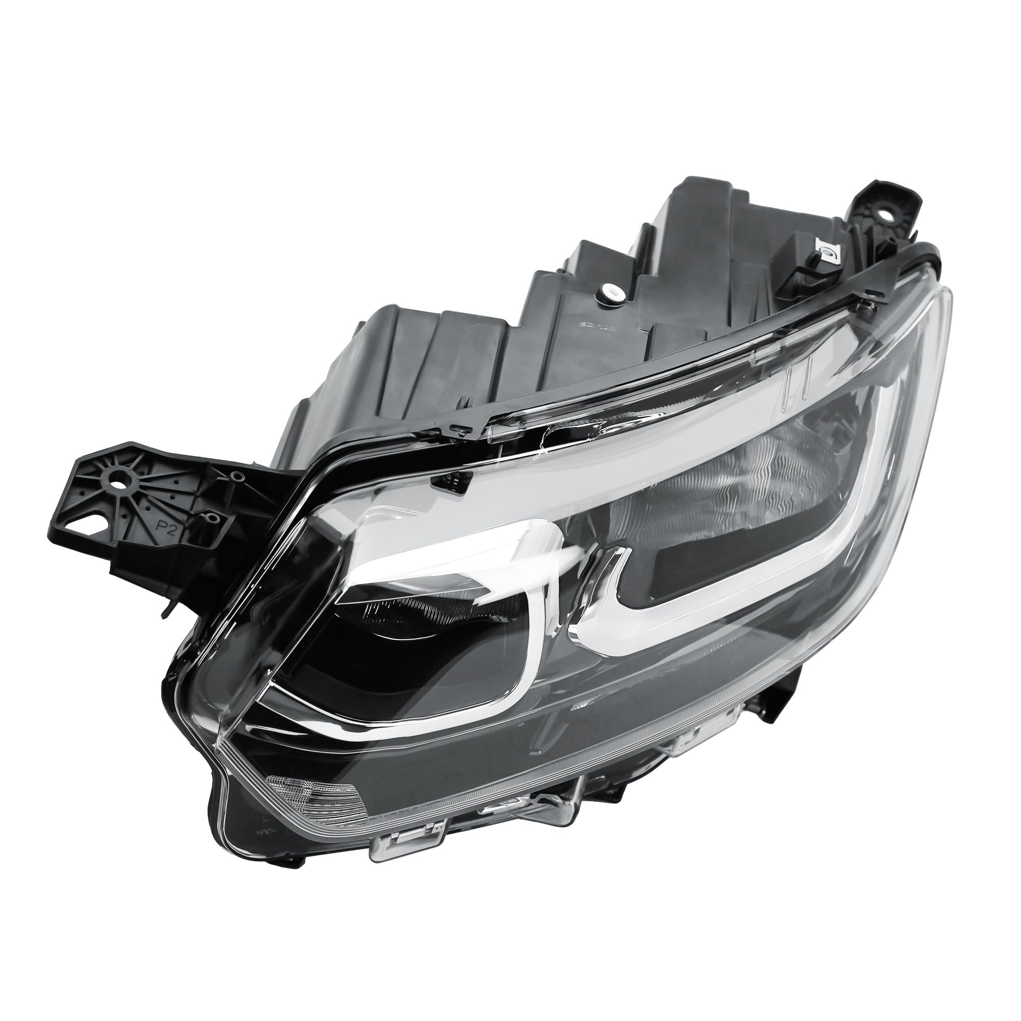 LONGLING Replacement Passenger (N/S) Side Headlight Head Lamp Electric Adjustment for Citroen Berlingo 2018-2024 Fiat Doblo 2022-2024