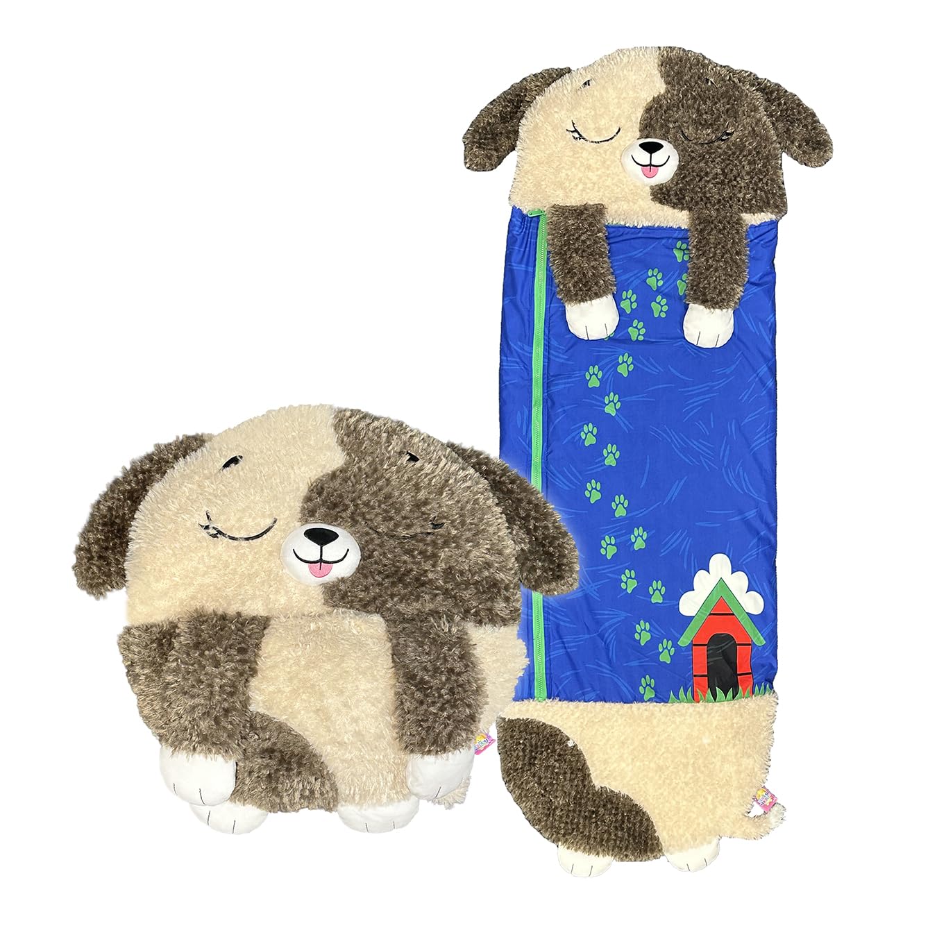 Happy Nappers Kids Sleeping Bag - Plush Toy, Comfy Sleeping Bag & Fluffy Pillow All in One