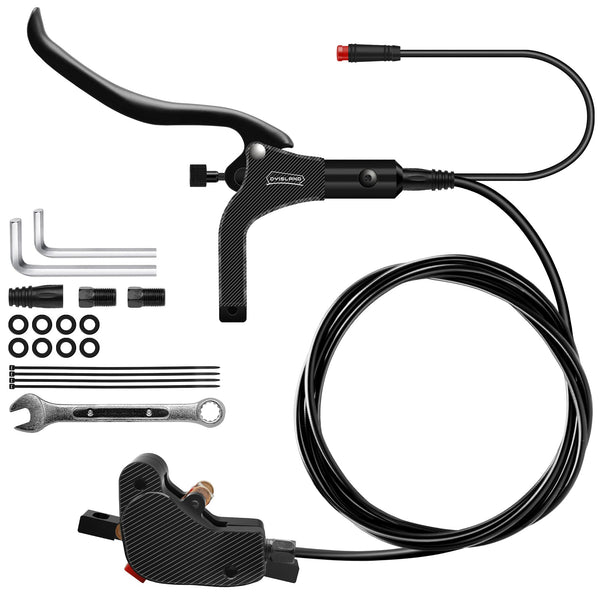 DYISLAND LD-200 2-Pistons Hydraulic Disc Brake Set for ebike,2-PIN Power-Off Electric Bike Hydraulic Brake kitHydraulic Brake Kits with mounting