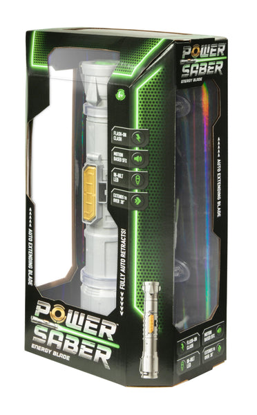 Power Saber: Green | Auto Extending 30" LED Energy Blade | With Motion Based Light and Sound Effects | Recommended Ages 6+