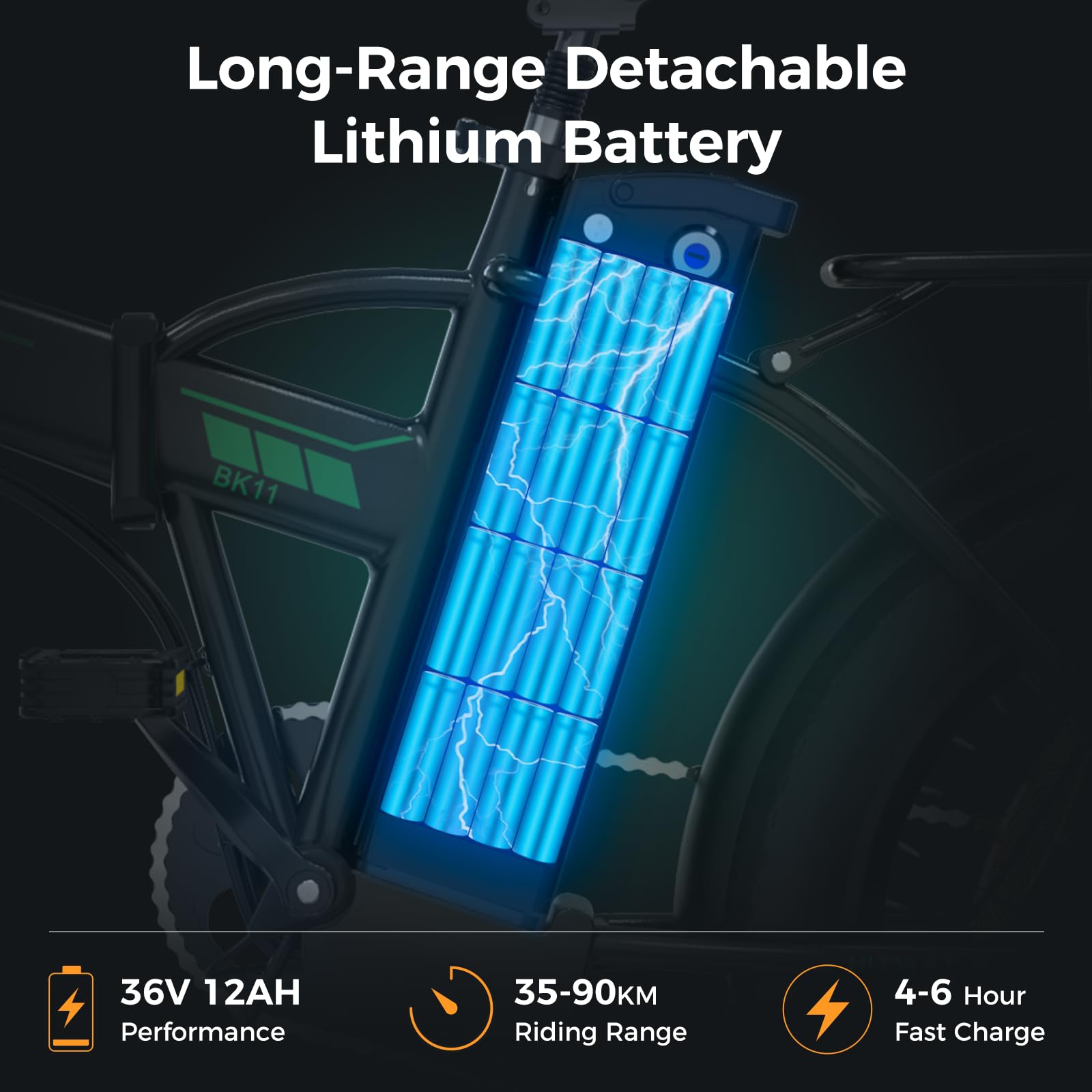 HITWAY Electric Bike for Adults, 20"*3.0 Fat Tire E-Bike 250W Electric Bicycle, Folding Electric Bike, 36V/12Ah Removable Battery, Range 35-90KM, 7-Speed Mountain E Bike for Men Women