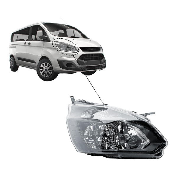 Replacement Driver Right Side O/S Headlight Head Lamp Electric Adjustment for Ford Transit Tourneo Custom 2013-2019