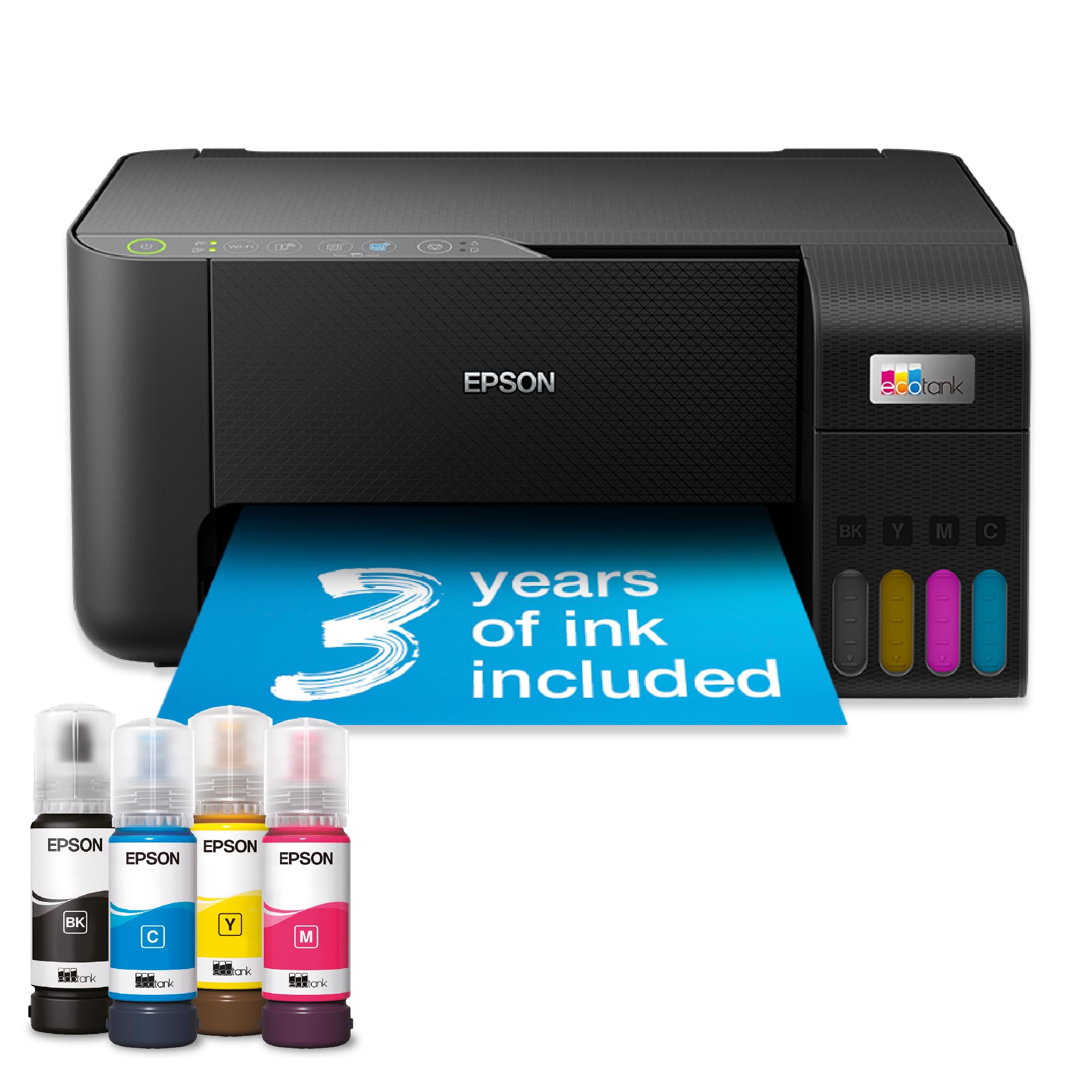 Epson EcoTank ET-2850 A4 Multifunction Air Print and Wi-Fi Ink Tank Printer with double sided printing, Up To 3 Years Of Ink Included