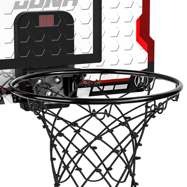 TEMI Basketball Hoop Indoor With 4 Balls, Over The Door for Kids and Adults, Toy Gift for Boys Girls Age 3-12 Years