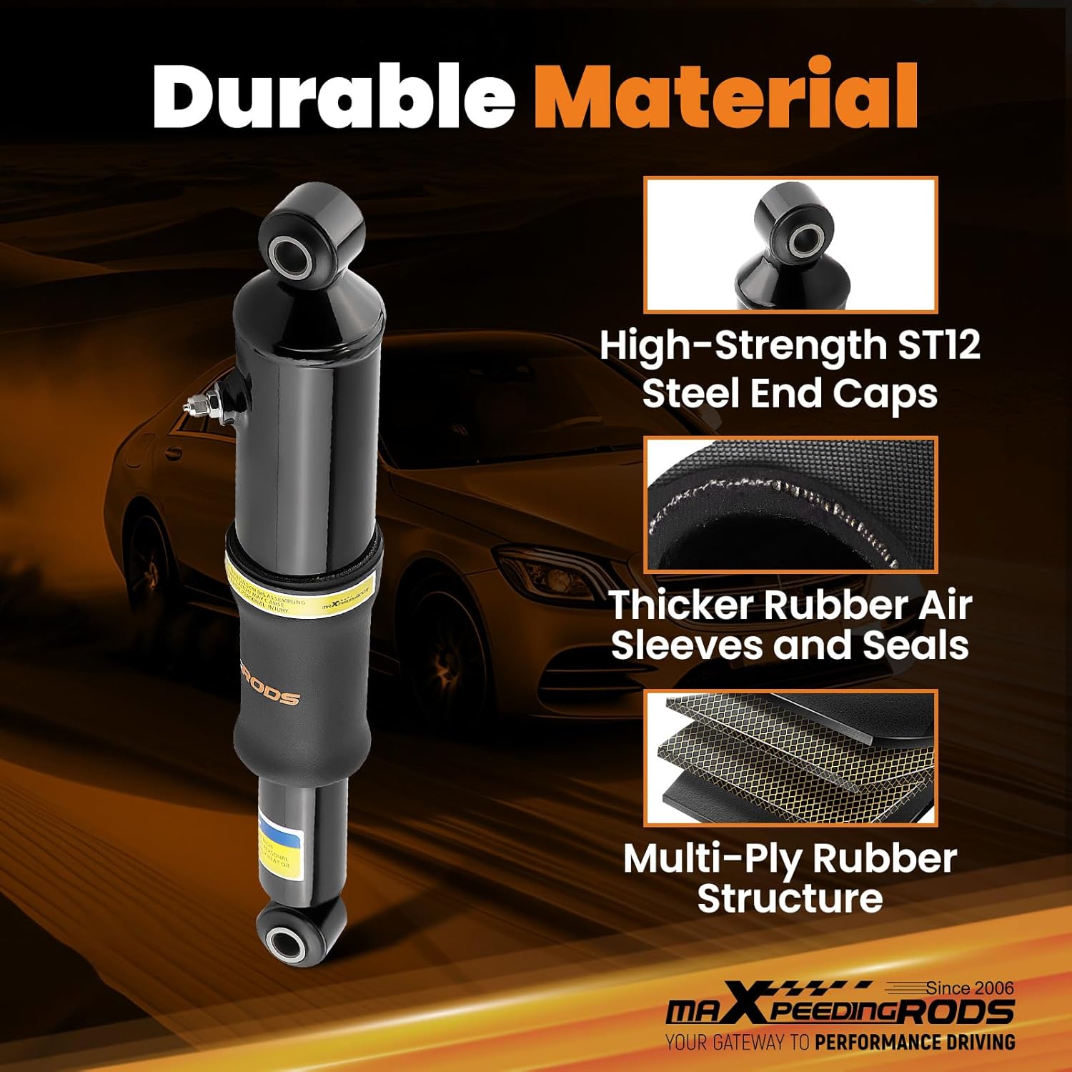 maXpeedingrods Rear Adjustable Air Ride Suspension Compressor Kit for Harley Davidson Touring Electra Street Road Glide 1994-2020