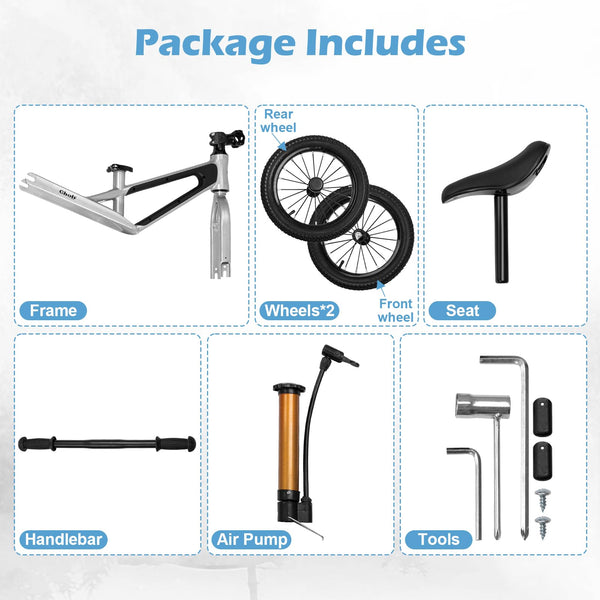 CHOLY 14 Inch Balance Bike for 3,4,5,6 Year Old Boys Girls, No Pedal Kids Bike with Adjustable Seat, Air Tires and Magnesium Alloy Frame, Lightweight Children's Traing Bicycle