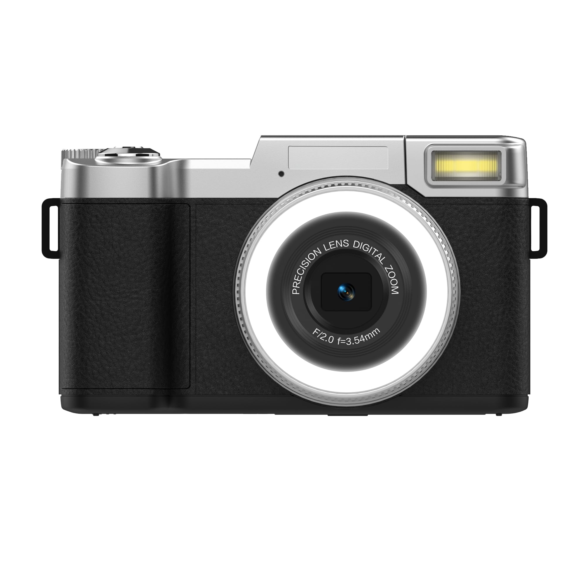 Digital Camera,4K 64MP Cameras for Photography with Beauty Light 180°flip Screen Compact Vlogging photo Camera, 18 Digital Zoom, Adjustable Flashlight