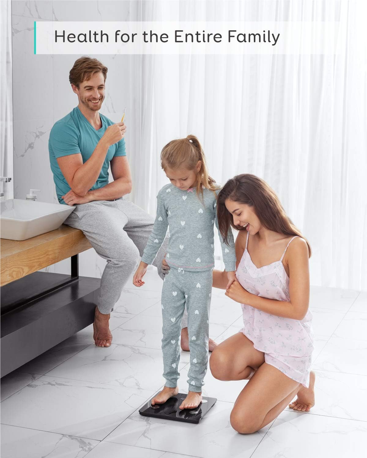 eufy Weighing Scales for Body Weight, Digital Bathroom Scales with Bluetooth, Body Fat Scales, 12 Measurements, Weight/Body Fat/BMI, Fitness Body Composition Analysis, Black, lbs/kg, Smart Scale A1