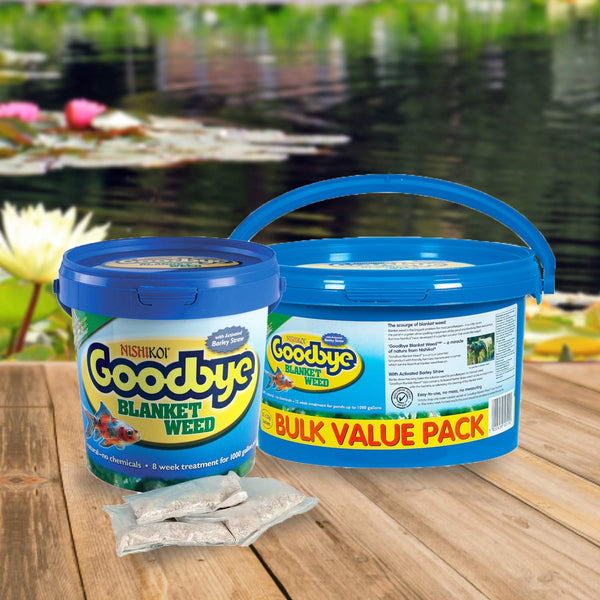 Goodbye Blanket Weed Treatment for Ponds 25g, Pack of 32 Sachets ? 100% Natural Pond Cleaner ? 1 Sachet Treats 1000 Gallons of Pond Water