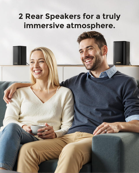 ULTIMEA 4.1ch Sound Bar for Smart TV with Subwoofer, App, Peak Power 200W, 2-in-1 Detachable Bluetooth 5.3 Soundbar, Bass Adjustable, 3 EQ Modes TV Sound Bar, ARC/Optical/Aux, Apollo S50 2025 Version