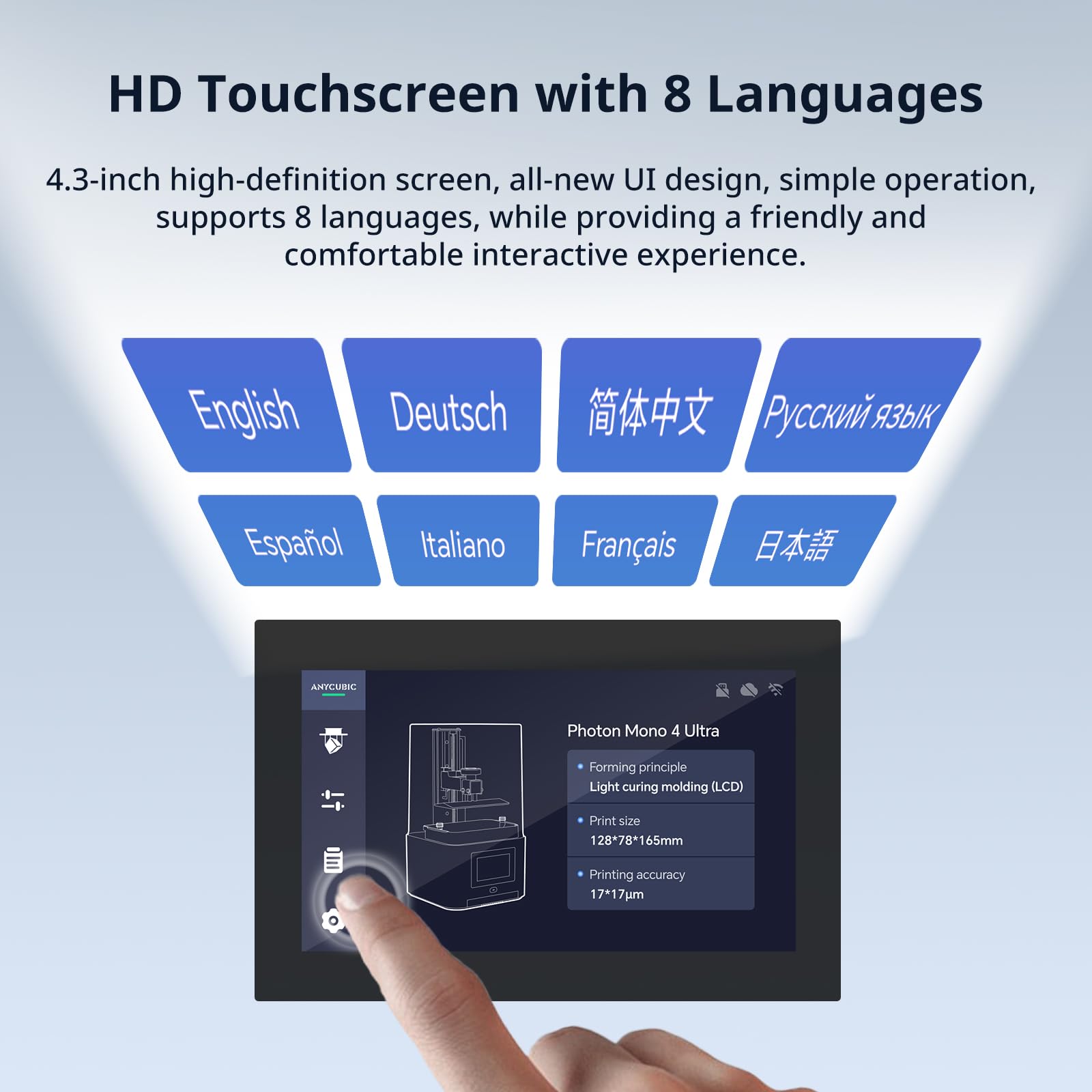 ANYCUBIC Photon Mono 4 Resin 3D Printer, 7'' 10K Mono LCD Screen Resin Printer with Upgraded LighTurbo Matrix and Printing Platform, Large Printing Size of 6.04''x3.42''x6.49''