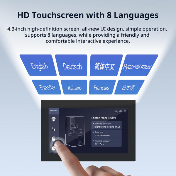 ANYCUBIC Photon Mono 4 Resin 3D Printer, 7'' 10K Mono LCD Screen Resin Printer with Upgraded LighTurbo Matrix and Printing Platform, Large Printing Size of 6.04''x3.42''x6.49''