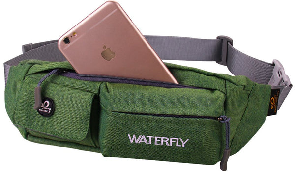 Waterfly Waist Bag Pack Slim Water Resistant Fanny Pack Travel Bum Bag Running Belt for Traveling Cycling Hiking Camping