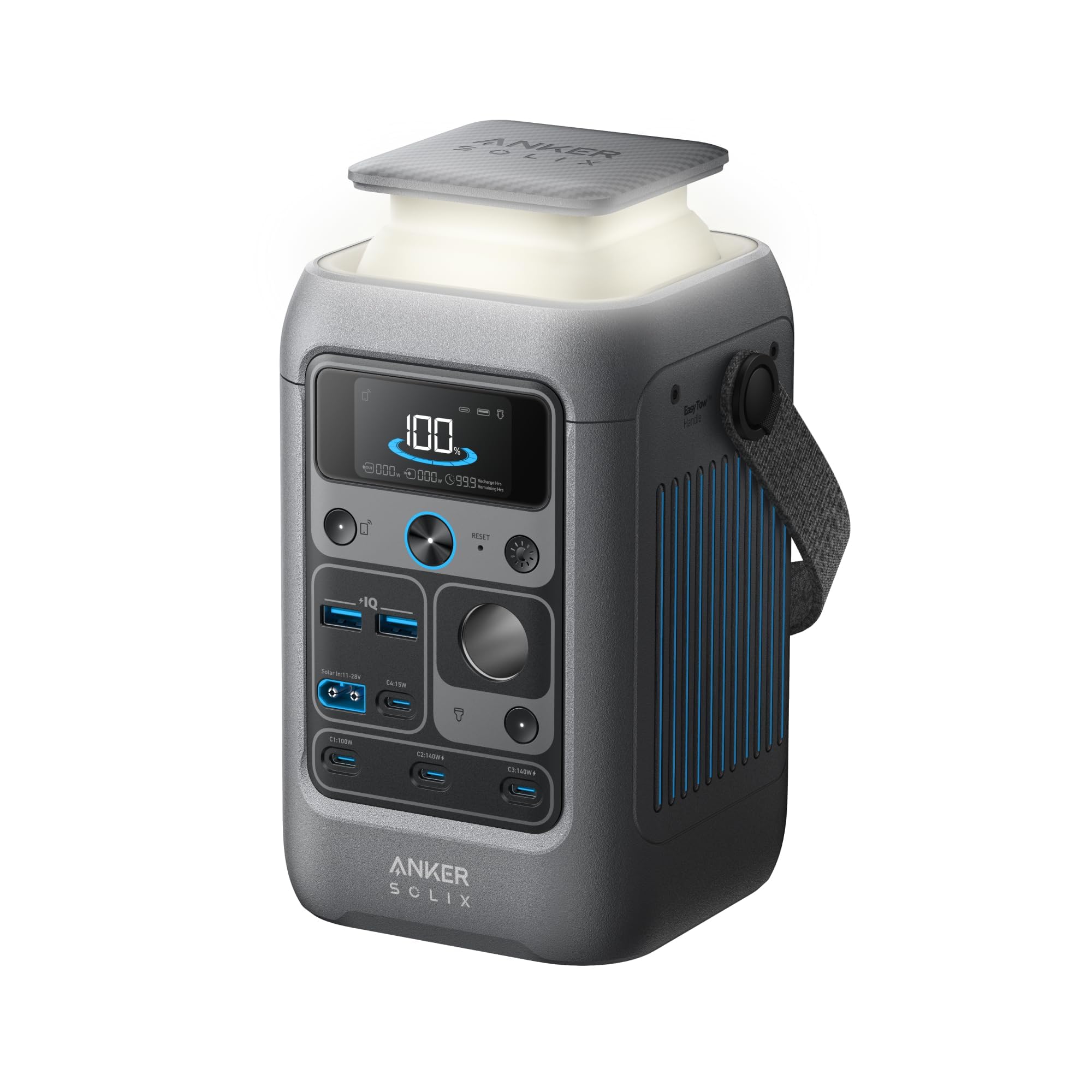 Anker SOLIX C300 Portable Power Station, Outdoor 288Wh LiFePO4 Battery, 300W (600W Surge) Solar Generator, 140W Two-Way Fast Charging, For Camping, Traveling, and Emergencies