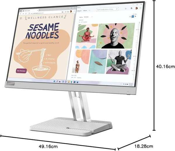 Lenovo L22e-40(G22215FL0) 22 inch PC Monitor | FHD, 1080p, 75Hz, IPS, 4ms, HDMI and VGA