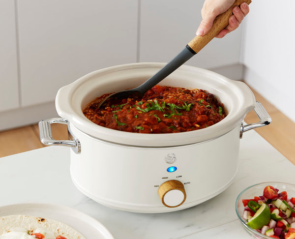 Swan SF17021GRYN Nordic Slow Cooker with 3 Temperature Settings, Keep Warm Function, 3.5L, 200W, Matte Grey
