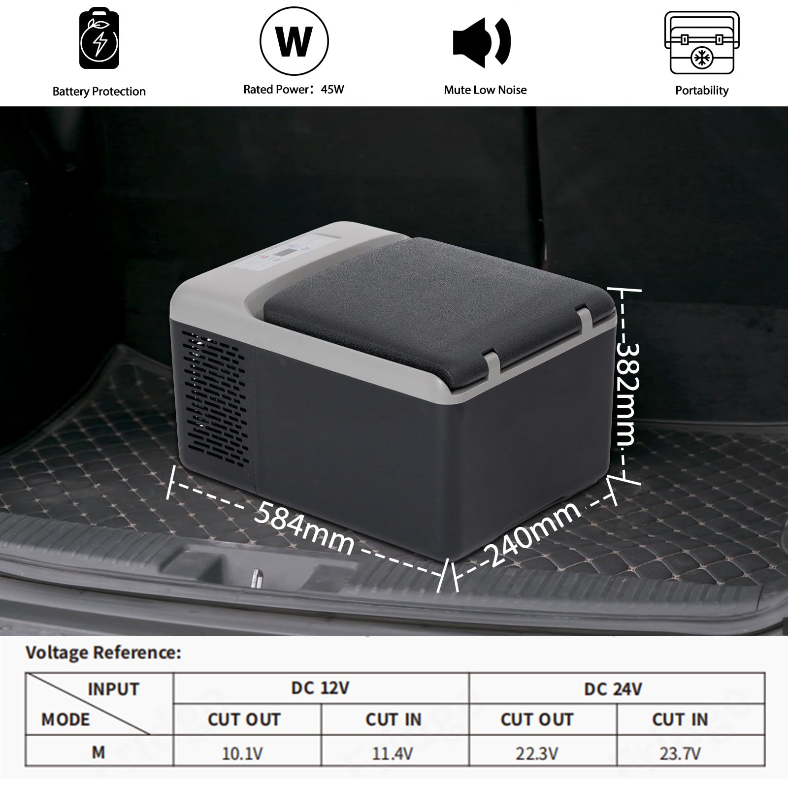 Alpicool C9PT 9L Compressor Car Fridge Freezer, DC 12v Camping Refrigerator, Portable Mini Cool Box for TruckCampervanRVBoat, -20℃ to 20℃(Black)