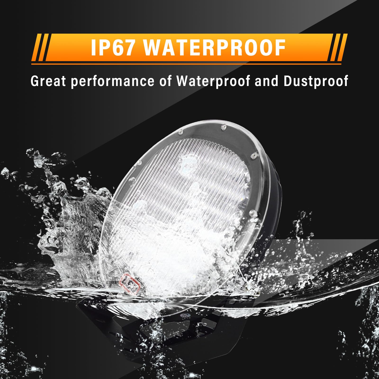 RIGIDON 2 Pcs Black Case Round Led Work Light, 9 inch 294W Spot Beam, 12V 24V Driving Lights Lamp Headlight for Car Off road Boat Truck 4x4 SUV ATV Tractors Excavator, 6000K White, Fog Lamp