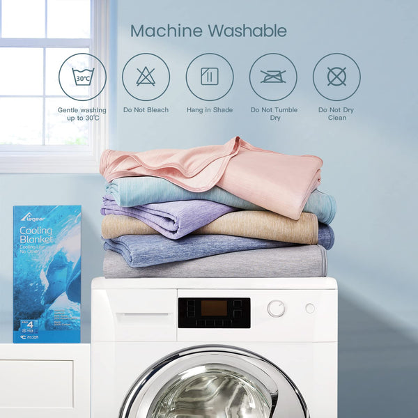 Elegear Cooling Blanket for Night Sweats, Q-Max 0.5 Arc-Chill Summer Cool Fiber Throw for Bed Sofa Chair Travel Adult Kids Hot Sleeper, Comfort, Lightweight, Twin/Double, 150x200cm, Gray