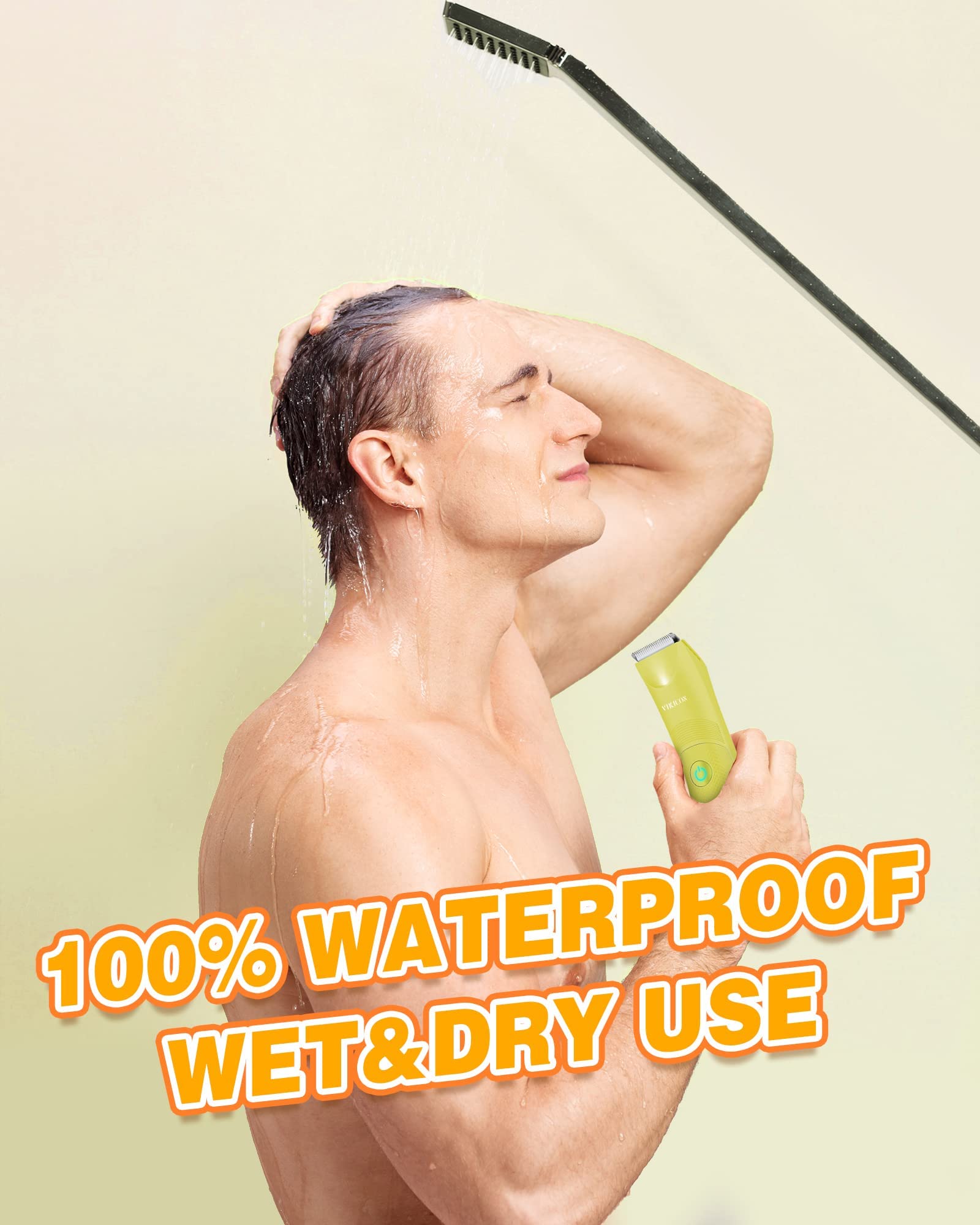 Manscape Trimmer for Men, VIKICON Pubic/Body Hair Trimmer, Electric Ball Trimmer for Private Parts, IPX7 Waterproof Body Goomer Shavers, USB-C Charging, Gifts for Men, New HT871