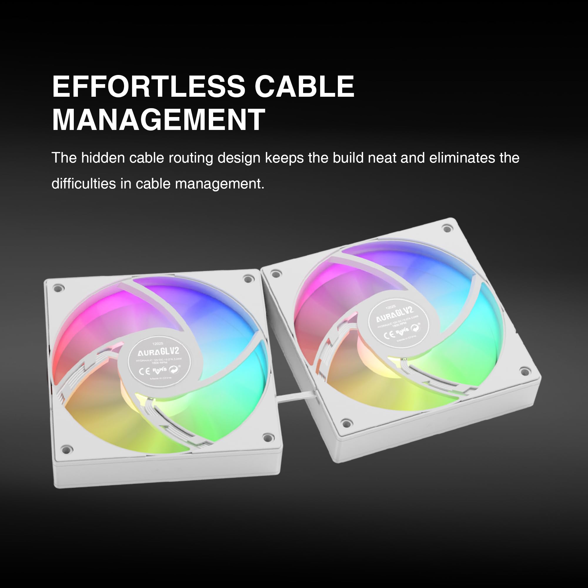 GAMDIAS AURA GL240 V2 AIO, 240mm CPU Liquid Cooler, Easy Cable Routing Design, Rotatable Performance Pump, 2 x 120mm Low-Noise PWM ARGB Fan w/ MB Sync, AMD AM5/AM4；Intel LGA 1851/1700/115x/1200, White