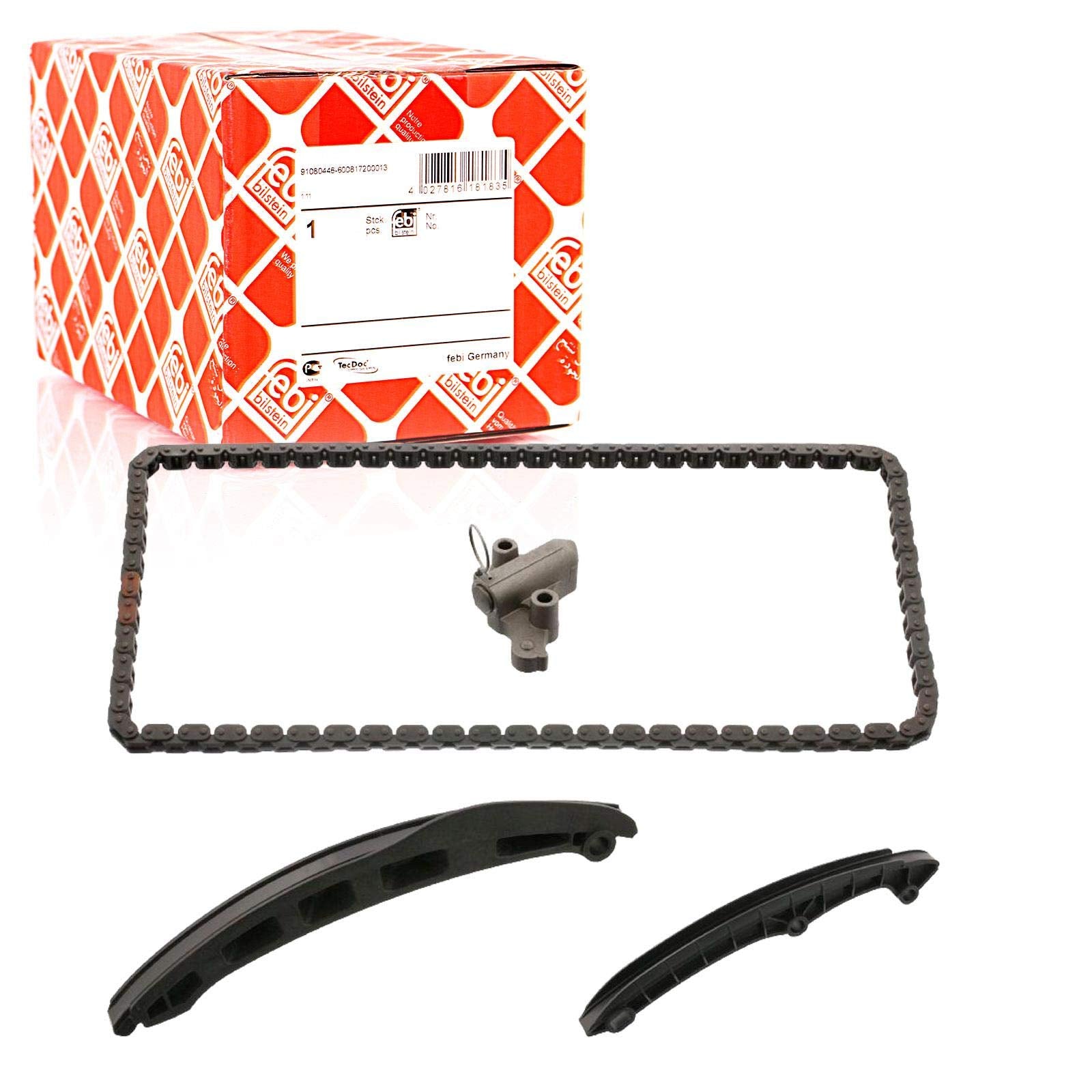 febi bilstein 40672 Timing Chain Kit for camshaft, with sliding rails and chain tensioner, pack of one