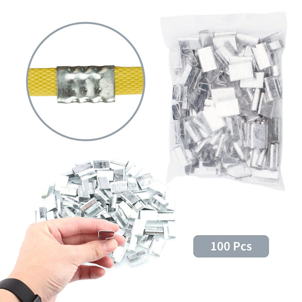 Complete Hand Pallet Packaging Strapping Kit with Tools, 200m PP Band, Metal Seals, and Edge Protectors for Secure Packing