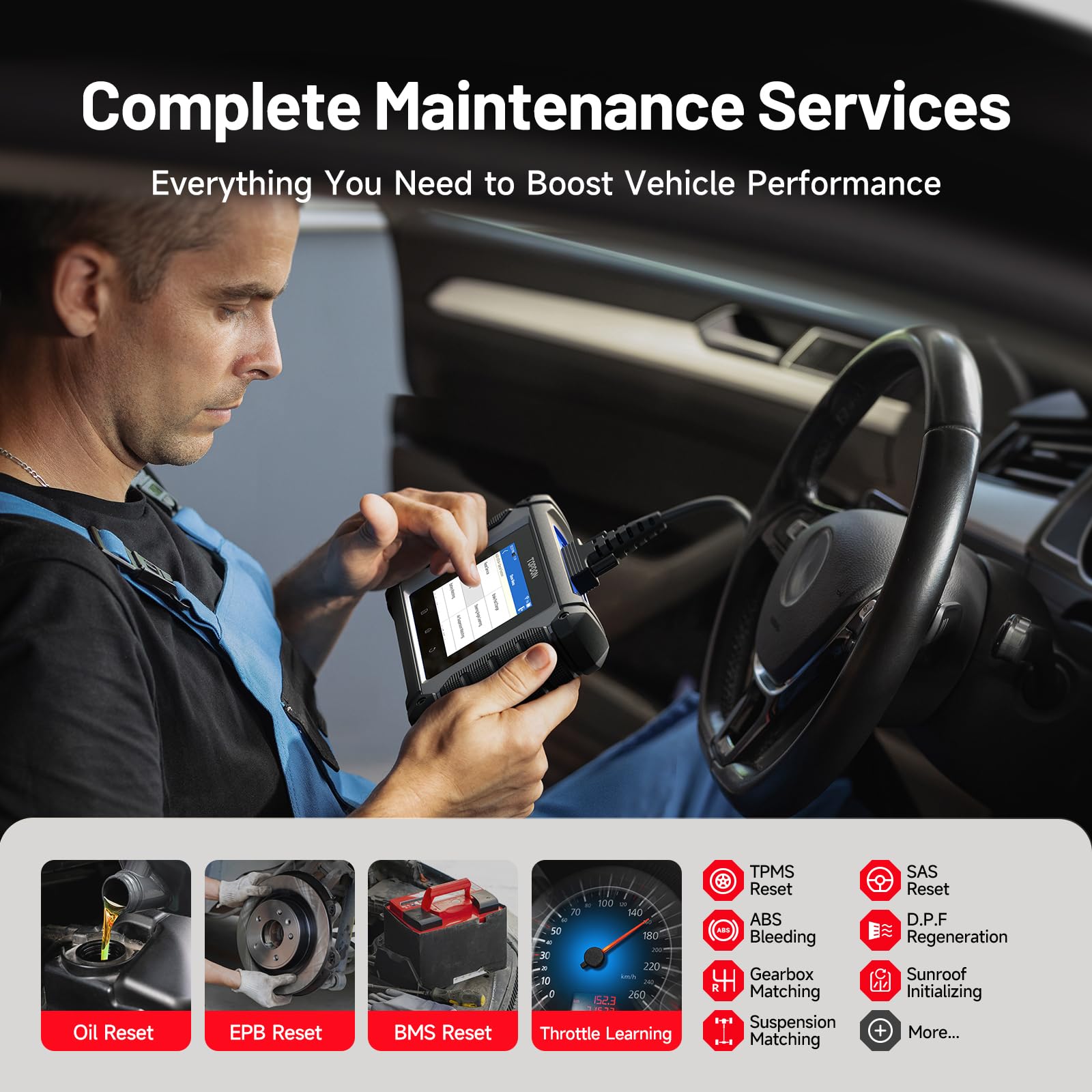 TOPDON ArtiDiag EU-A Full-system Diagnostic Tool for Mercedes-Benz, BMW, V.A.G Vehicles, ECU Online Coding, Bi-Directional Control, All Service Functions, Lifetime Free Update