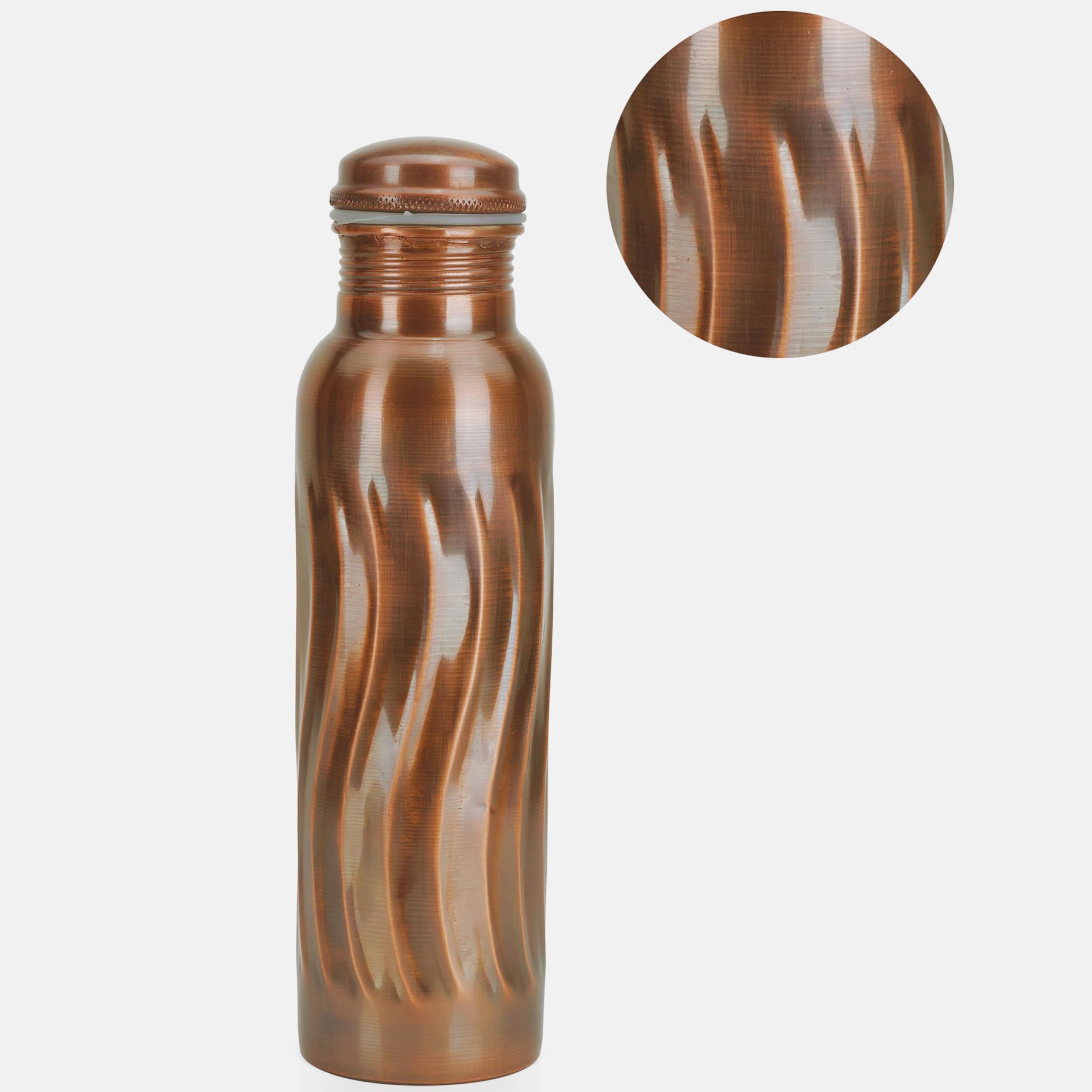 34 Oz Pure Copper Water Bottle With Ayurvedic Benefits Copper Bottle With Bag For Drinking Drink Leak Proof Lid Large Handcrafted Copper Water Vessel