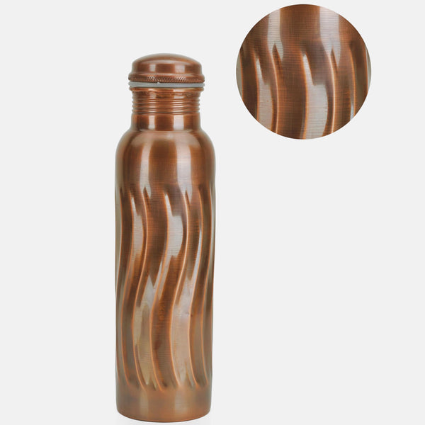 34 Oz Pure Copper Water Bottle With Ayurvedic Benefits Copper Bottle With Bag For Drinking Drink Leak Proof Lid Large Handcrafted Copper Water Vessel
