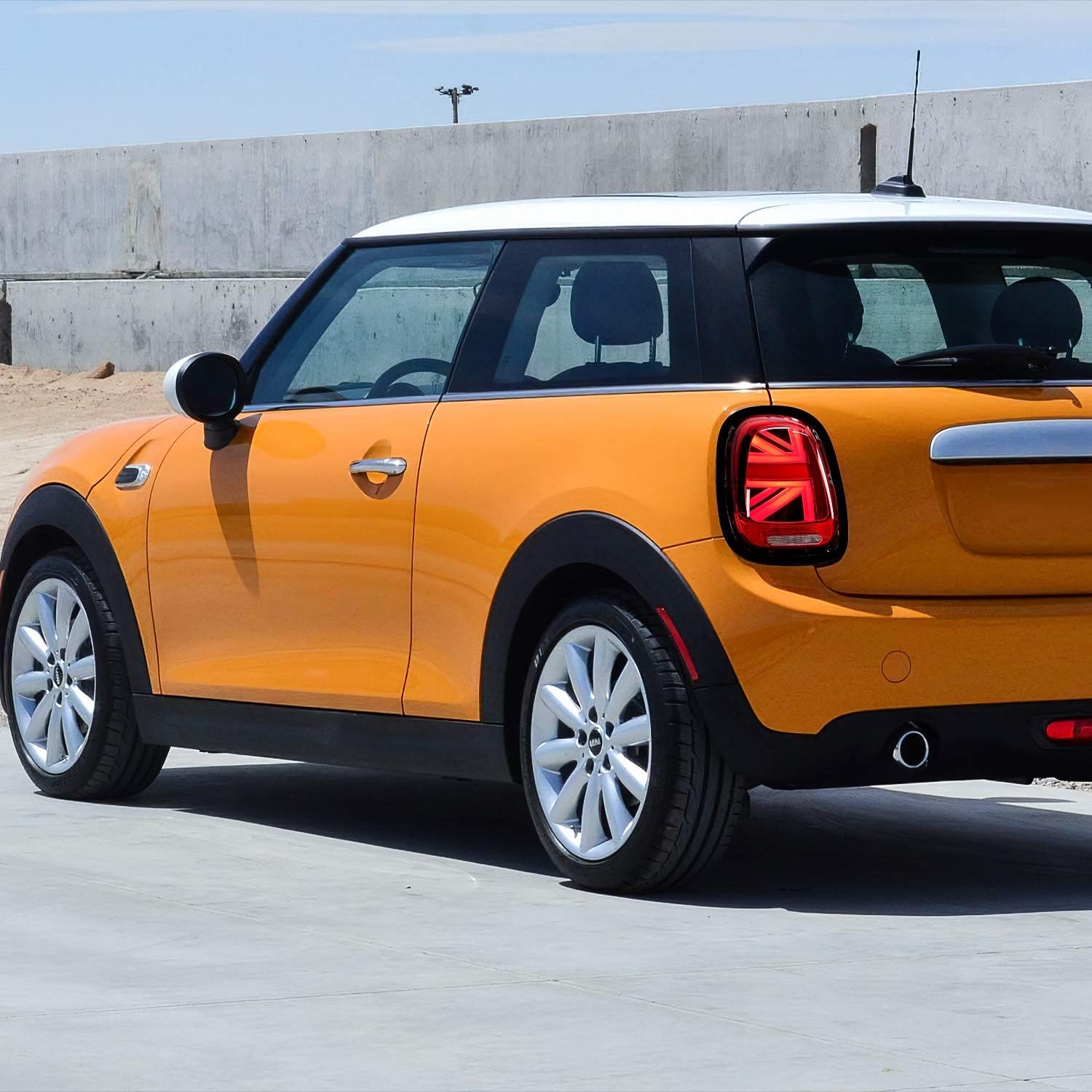 Archaic Union Jack Rear Lights for Mini Cooper One F55 F56 F57 2014-2021, with Sequential Turn Signal Light, Plug&Play, Pair