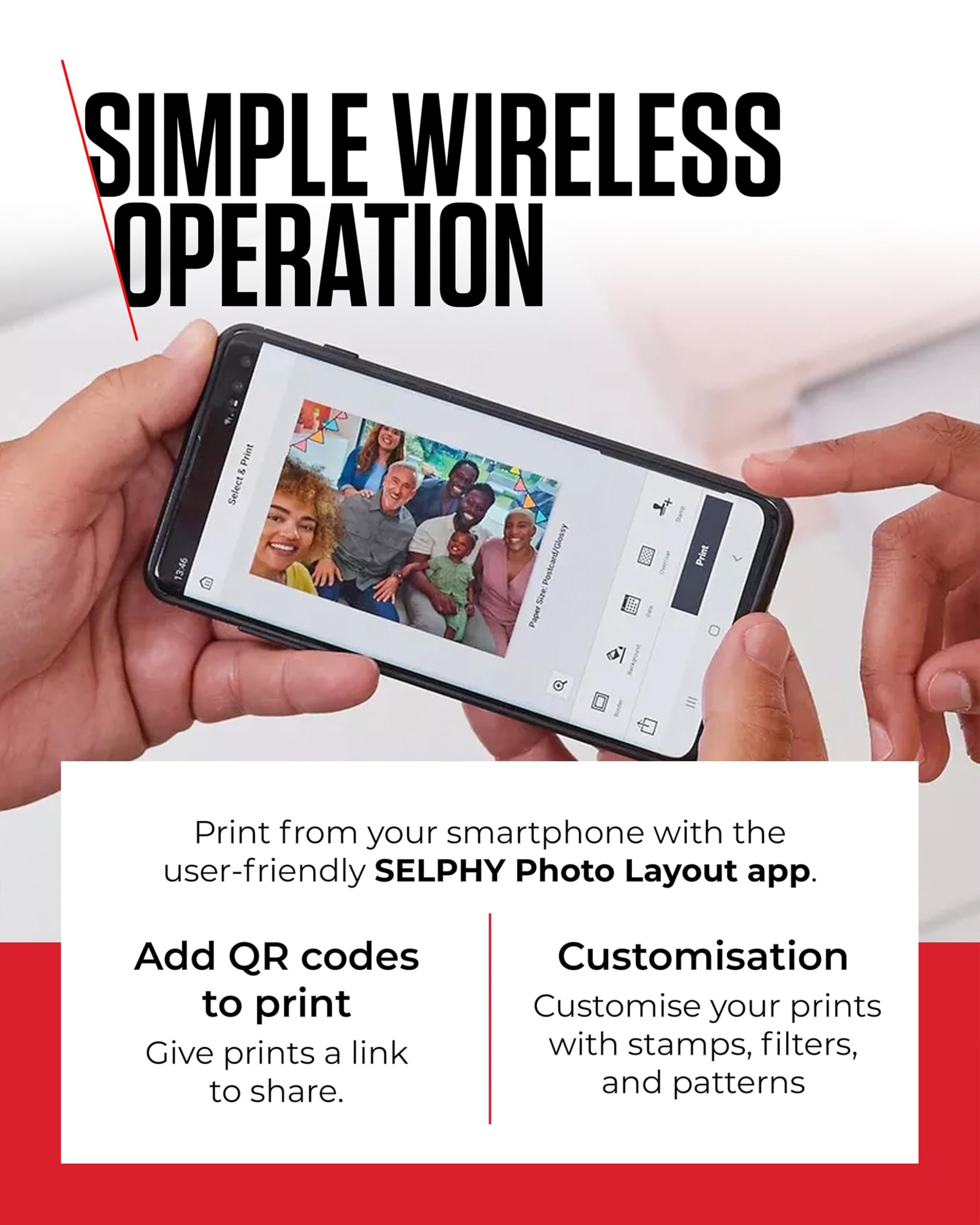 Canon SELPHY CP1500 Compact Photo Printer – Wireless Printing, Long-Lasting Prints, USB-C & SD Card Connectivity – Ideal for Scrapbooks & Photo Albums, White GB