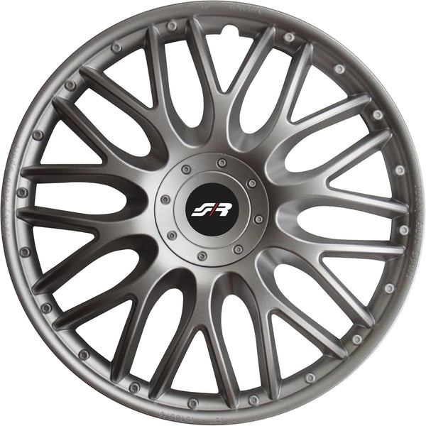 Simoni Racing ORD/14 Set of 4 Orden Wheel Trims 14 Inch Universal Car Wheel Trims Grey Silver