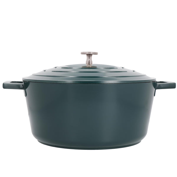MasterClass Casserole Dish With Lid, Medium 4L/24 cm, Lightweight Cast Aluminium, Induction Hob And Oven Safe, Black