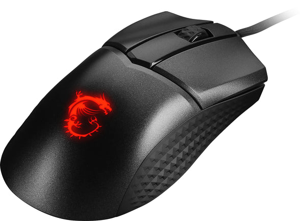 MSI CLUTCH GM51 LIGHTWEIGHT Gaming Mouse - 26000 DPI Optical Sensor, Elite 0.125ms Latency, 60M+ Click OMRON Switches, 6-Buttons, FriXionFree Cable, RGB Diamond LightGrips, 75g - Wired