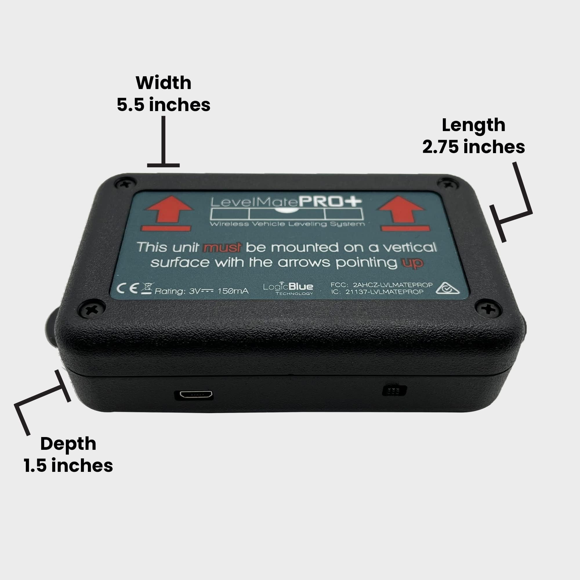 LogicBlue Technology LevelMatePRO Wireless Campervan Leveller, Caravan Accessory for Levelling, Motorhomes Essential, Effortless Setup for Phones with App, Apple Watch Compatible