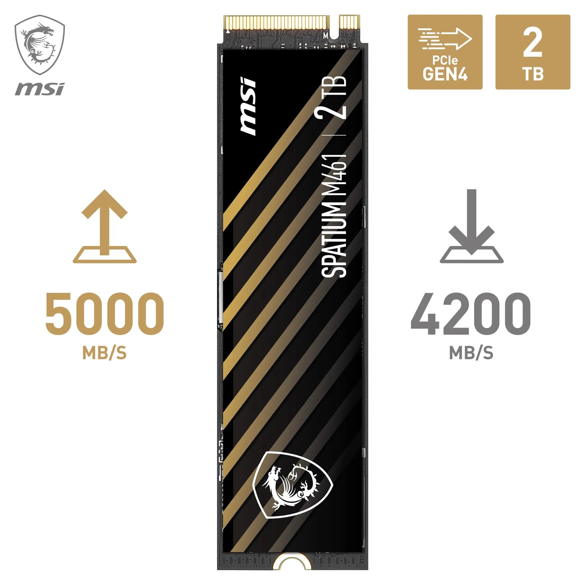 MSI SPATIUM S270 SSD 480GB - SATA 3 2.5" Solid State Drive, 500MB/s Read & 450MB/s Write, 3D NAND, Built-In Data Security, MSI Center - 5 Year Warranty (250 TBW)