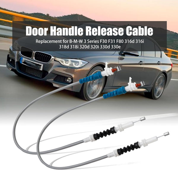 Hoypeyfiy 51217259828 Front Left and Right Exterior Door Handle Release Cable Pull Wires Replacement for BMW 3 Series F30 F31 F80 316d 316i 318d 318i 320d 320i 330d 330e