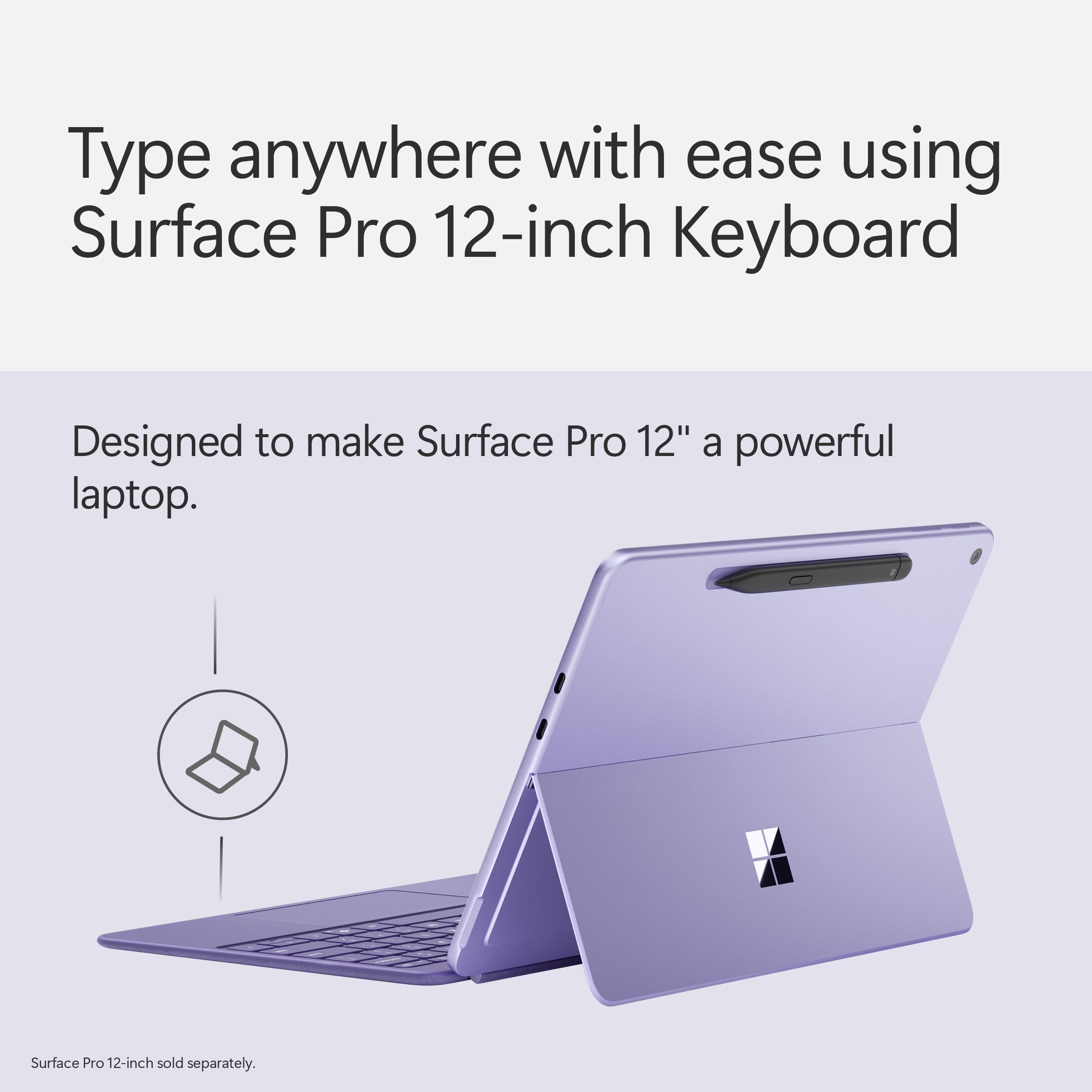 Microsoft Surface Pro Flex Keyboard with Slim Pen | Black | 2-in-1 Alcantara® Keyboard for Surface Pro Windows 11 Copilot+ PC