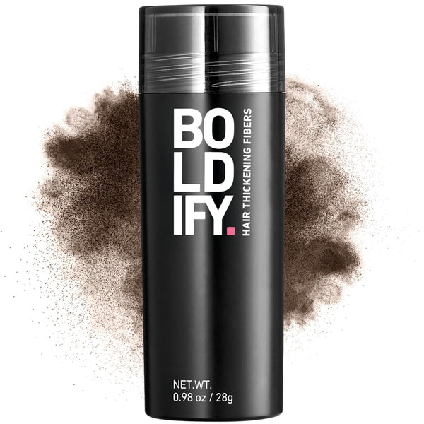 BOLDIFY Hair Fibres (56g) - Fill In Thinning and Fine Hair for an Instantly Fuller, Thicker Look - 14 Shades for Women and Men - Medium Brown
