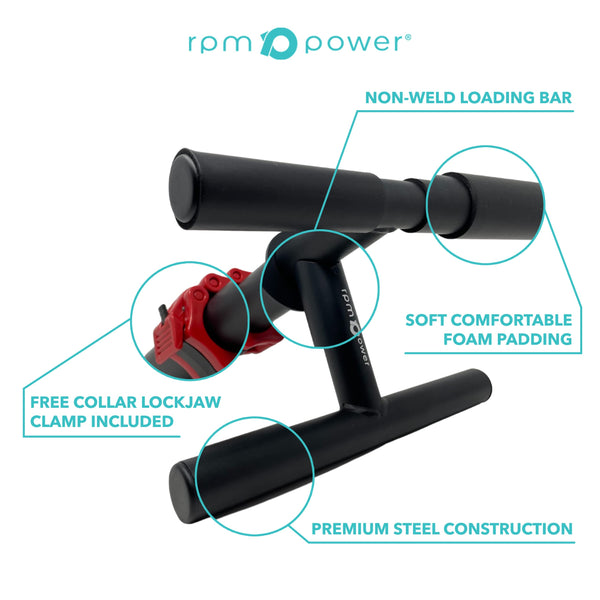 RPM Power Tib Bar - Tibialis Anterior Exercise Trainer, Lower Leg Strengthener, Shin Splints Training, Ankle Weight Calf Machine with Free Collar