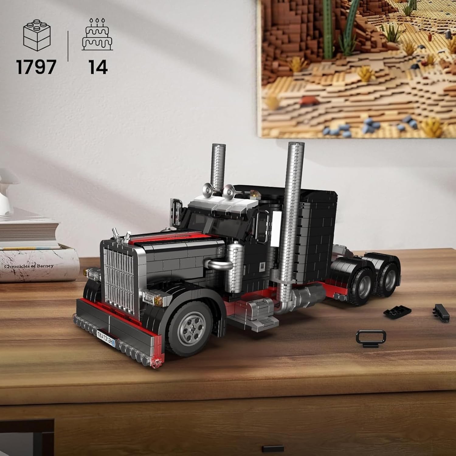 Mould King 10037 Heavy Duty Tow Truck Building Set, Road Trailer Building Blocks Kit, Car Model Toys for Kids/Adult/Vehicle Enthusiasts(1797 Pieces)