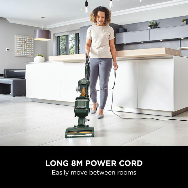Shark Corded Upright Vacuum Cleaner 1.1L with Anti Hair Wrap Technology, LED Headlights, Lift-Away, Anti-Allergen, 8m Cord, 750W, 2 Attachments, Royal Grey, NZ691UK