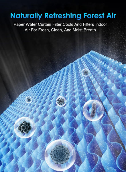 Portable Air Conditioner, 【2025 Newest 3-in-1 Evaporative Air Cooler】 with 3 Speeds, 26ft Cooling Range, 60° Auto Swing, 6L Water Tank & 3 Ice Packs, 35dB Quiet, 60W, for Home, Office, Bedroom