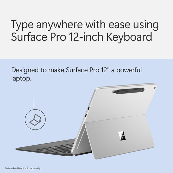 Microsoft Surface Pro Flex Keyboard with Slim Pen | Black | 2-in-1 Alcantara® Keyboard for Surface Pro Windows 11 Copilot+ PC
