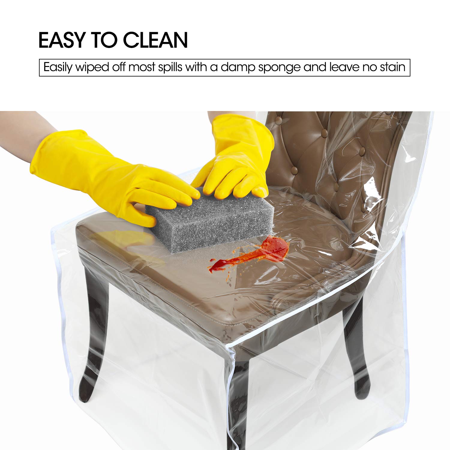 Mardili Plastic Dining Chair Protector(4 Pack)