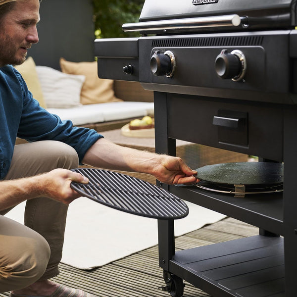 Char-Broil 140999 Griddle Gas BBQ, Cast Iron, 12.3 W, Black