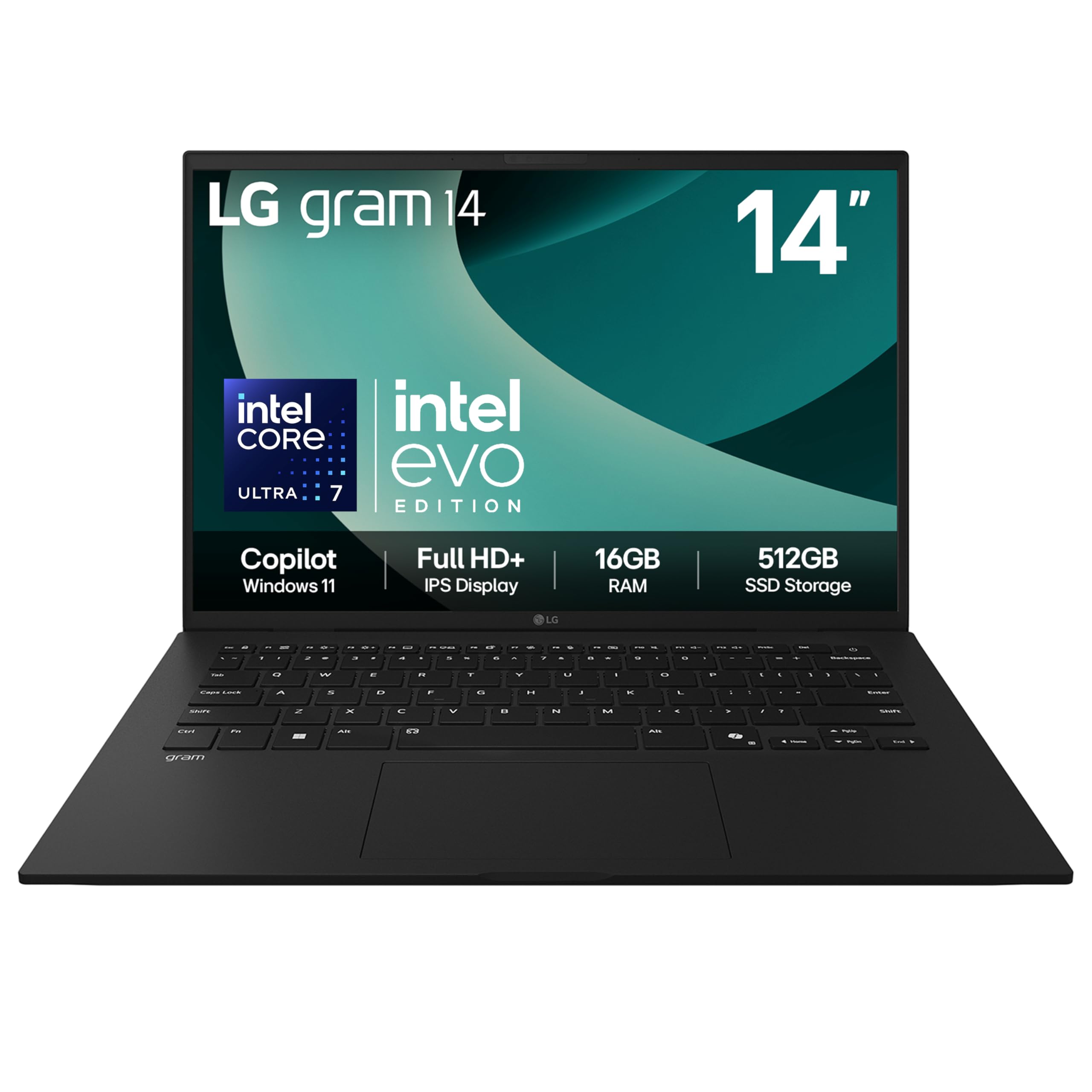 LG gram 16Z90TL - 16 Inch 2.5K IPS Ultra-Lightweight Laptop, Intel Core Ultra 7 256V 47TOPS NPU - EVO Edition, 16GB RAM, 1TB SSD, Windows 11 Home, gram Hybrid AI, Copilot+ PC, Black (2025)