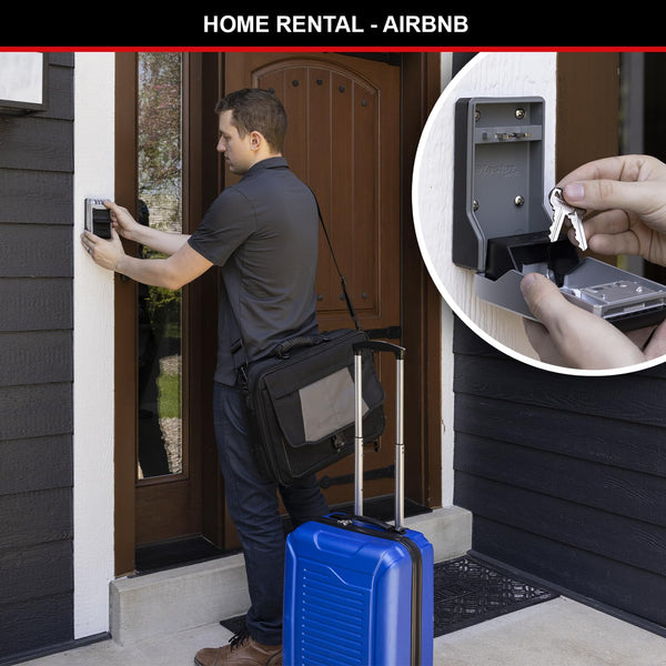 MASTER LOCK Key Safe Wall Mounted, Medium 85 x 119 x 36 mm, Outdoor, Mounting Kit, for Home Office Industries Vehicles, Black & Silver